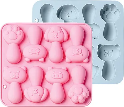 Obrázok produktu pre 2 X Roztomilé zvieratko a forma na labky, silikónová forma na pečenie, forma na sušienky, forma na muffiny, forma na cukrovinky, forma na čokoládové sušienky