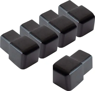 Produktbild von Dalsys 5x Endstück für Fliesenschiene 12,5mm Quadratprofil Aluminium (eloxiert) Schwarz, Fliesenprofil