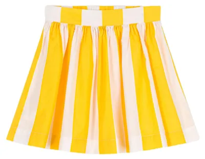 Productafbeelding van Petit Bateau meisjes babyrok, model A0cq1, wit/geel, maat 12 jaar