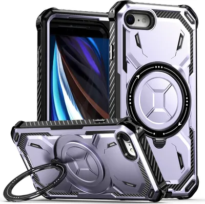 Produktbild von Schutzhülle für iPhone 8 / 7 / iPhone SE 2020/2022 Magnetisches Kickstand Hülle, Kompatibel mit Magsafe Ladegerät Lila