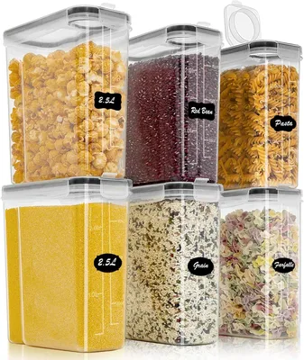 Immagine prodotto di Contenitori per alimenti da 2,5 litri, set da 6, ermetici, per la cucina