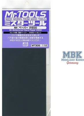 Obrázok produktu pre GUNZE GSMT305 Mr Waterproof brúsny papier zrnitosť 600 4 listy