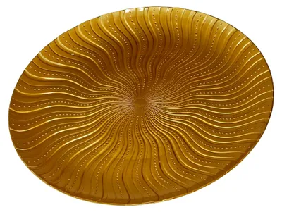 Produktbild von Platzteller aus Kunststoff in Gold, 33 cm - Dekoteller und Untersetzer