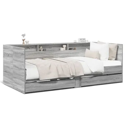 Obrázok produktu pre vidaXL Denná posteľ so zásuvkami bez matraca Grey Sonoma 75x190 cm