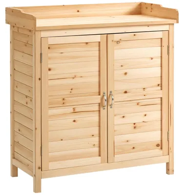 Image de Armoire de jardin - Armoire d'extérieur pour le rangement - Métal - Étanche - Double porte avec étagère intérieure - 83x40x92 cm - Couleur kaki