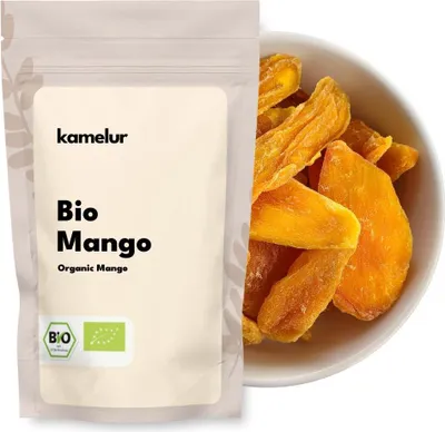Produktbild von Kamelur 1kg BIO Mango getrocknet & ungeschwefelt, BIO Trockenfrüchte ungezuckert