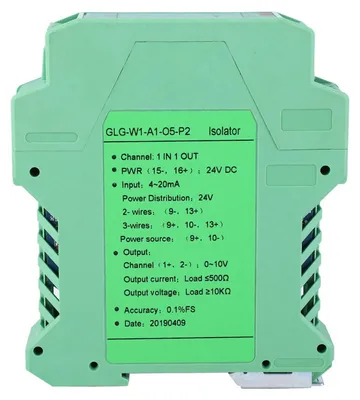 Productafbeelding van DC 24V stroomsignaal-isolator, zender, 4-20mA, PLC-signaalconditionering (#2)