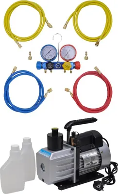 Productafbeelding van Vacuümpomp 50 L/min met 4-voudige manometerset
