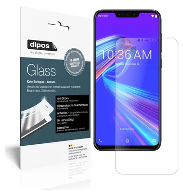 Produktbild von 2x Schutzfolie für Asus ZenFone Max (M2) matt - Anti-Shock 9H Folie dipos Glass