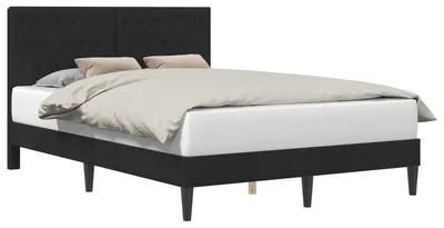 Obrázek produktu pro vidaXL Rám postele s čelem Černý 140 x 200 cm Samet
