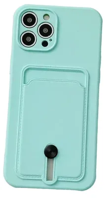 Produktbild von Hülle für iPhone 15 Pro Silikon-Kartenhalterschutz in Grün