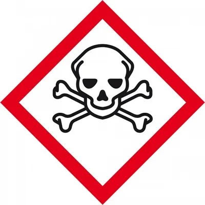 Produktbild von Dreifke® Aufkleber I Gefahrensymbol Totenkopf mit gekreuzten K.GHS 06, Folie,...