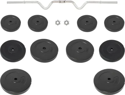 Produktbild von vidaXL Curlstange mit Hantelscheiben 90 kg