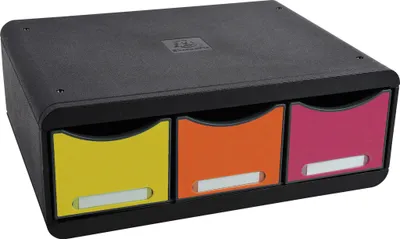 Image de Exacompta Module de classement Toolbox 3 tiroirs Iderama Arlequin 318798D