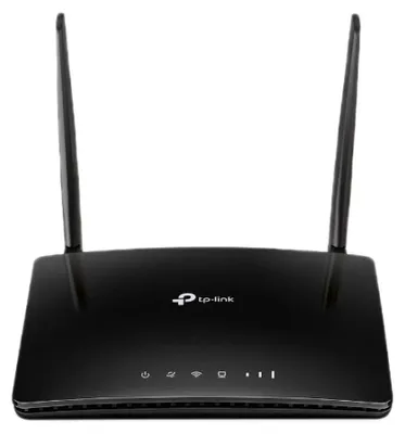 Produktbild von TP-Link TL-MR6400, Wi-Fi 4 (802.11n), Einzelband (2,4GHz), Ethernet/LAN, 3G, Schwarz, Tabletop-Router