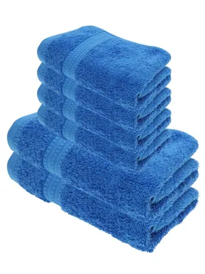 Produktbild von Julie Julsen BIO Duschtuch-Set 6 tlg. 2 Dusch- 4 Handtücher Royalblau