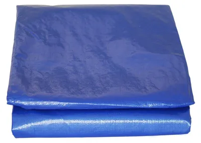 Productafbeelding van Zwembadafdekzeil 6 x 10 m Blauw Rechthoekig - Kunststof Afdekking - Met Drainagenet