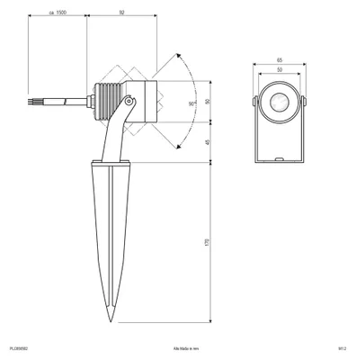 Produktbild von EVN Gartenspot PLC650502 3000K anth IP65