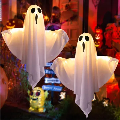 Zdjęcie produktu dla Dekoracje na Halloween – duch – wiszący duch na Halloween – dekoracje horrorowe na Halloween do ogrodu – ogród
