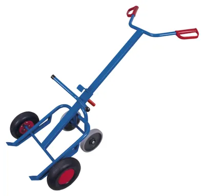 Produktbild von VARIOfit Fasskarre 250kg Tragkraft für 200 Liter Fässer mit 2 Stützrädern Luftbereifung