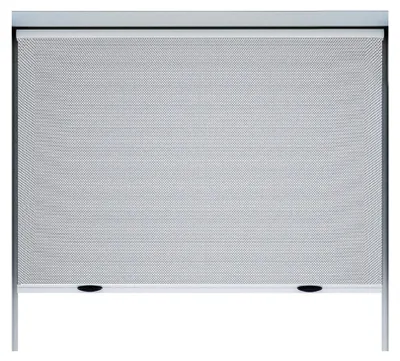 Imagen del producto de Amig: Mosquitera enrollable para ventanas | Aluminio blanco y malla de fibra de vidrio gris | Fácil instalación | Protección contra insectos | 100 x 100 cm | Duradera y transpirable