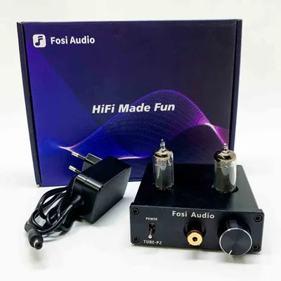 Produktbild von Fosi Audio P2 Röhren Kopfhörerverstärker Vakuumschlauch Vorverstärker Mini Hi-Fi Stereo Audio mit niedrigem Erdgeräuschausgang Schutz für Kopfhörer