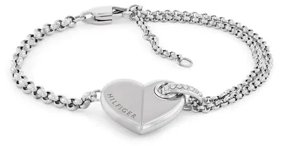 Produktbild von Tommy Hilfiger Jewelry Gliederarmband für Damen aus Edelstahl mit einem Herzförm