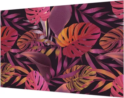 Zdjęcie produktu dla Tapeta ścienna – tapeta dekoracyjna do salonu – folia tapetowa do dekoracji ścian – 104 x 70 cm – egzotyczne liście