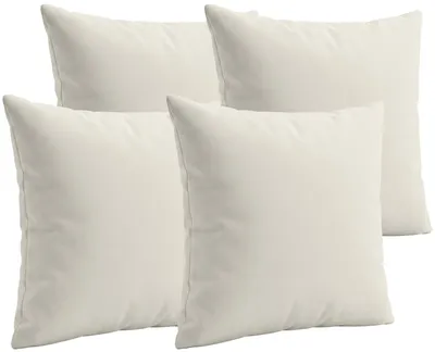 Produktbild von CLP Kissenbezüge 4er Set 45x45 cm wasserabweisend In- und Outdoor ohne Füllung,cremeweiß