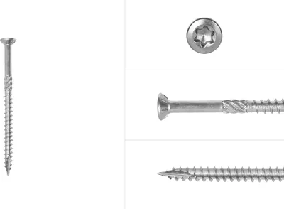 Immagine prodotto di Viti universali Torx 15 in acciaio inox 410 4 x 60 mm con filettatura parziale - confezione da 200 pezzi