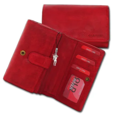 Imagen del producto de Cuero genuino, grande, 15x10x4 cm. Modelo Old River, para mujer y jóvenes. Código: D3OPD421R