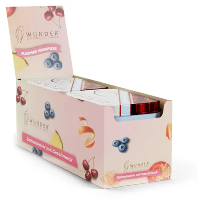 Produktbild von Wunder Zahnstocher Display 6er Pack Kirsch Menthol DS
