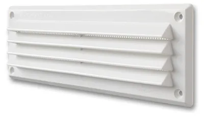 Lüftungsgitter, Kunststoff, rechteckig, weiß, 227x80 mm