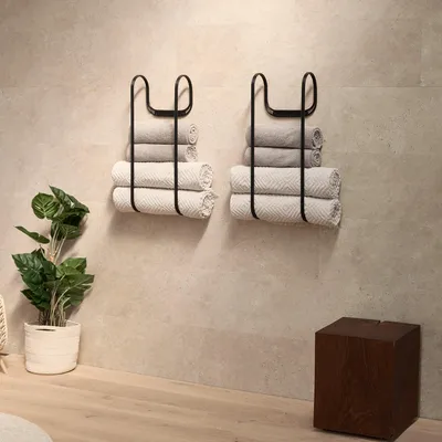 Produktbild von MyWIRE Handtuchhalter "LAVNA" - schwarz