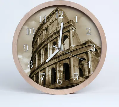 Produktbild von Holzuhr 30fi cm wanduhr - Stadt Colosseum