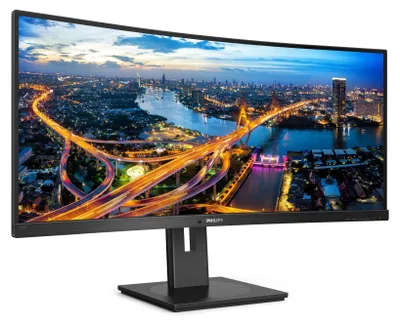Produktbild von Philips 346B1C - 34 Zoll WQHD Curved USB-C Docking Monitor, höhenverstellbar (3440x1440, 100 Hz, HDMI, DisplayPort, USB-C, RJ45, USB Hub) schwarz