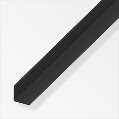 Produktbild von alfer Winkel 2 m, 15 x 15 mm PVC (Kunststoff) glatt schwarz