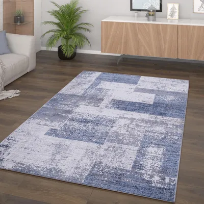 Produktbild von TT Home Wohnzimmer Teppich Kurzflor Vintage Geometrisches Muster Größe 120x160 cm
