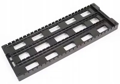Image de Rosfix Support Antistatique pour Cartes PCB 43x14 cm – 25 Fentes | Pour Soudure, Montage, Test | Accessoire Atelier Électronique