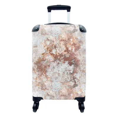 Produktbild von MuchoWow® Koffer Handgepäck Trolley Rollkoffer Kleine Reisekoffer mit 4 Rollen - Farbe - Marmor - Muster - Cabin Size < 55x40x23 cm & 55x40x20 cm - Fotokoffer - Kabinenkoffer - Boardgepäck - Reise-Box - Reisekoffer - Reisegepäck - Koffer mit Bild - Trolley für Kinder