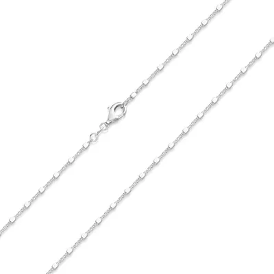 Produktbild von MATERIA by Matthias Wagner Halskette für Frauen Silber 925 - feine Würfel Kette Damen Silberkette filigran 40 45 50 55 60 70cm