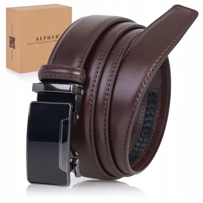 Produktbild von SEPHER® Herren Ledergürtel Automatik Echtleder Braun 3,2 cm