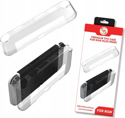 Zdjęcie produktu dla Pokrowiec Case Etui na do Nintendo Switch OLED / Przezroczysty z brokatem