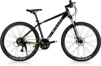 Produktbild von 27.5 Zoll Alu Wizard X-Country 3.5 Fahrrad Shimano 27 Gang MTB schwarz gelb Rh54cm