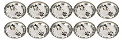 100 Blanko Anstecknadeln mit Clip, 25 mm, DIY Bastelbedarf