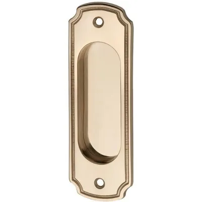 Produktbild von Marchesi Schiebetürmuschel rustikal, Schiebetürgriff 40x127mm, Messing poliert