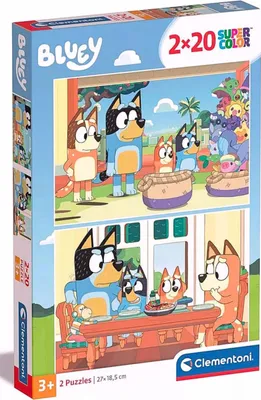 Produktbild von Puzzle Bluey & Bingo - Clementoni Kinderpuzzle 2x20 Puzzleteile