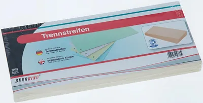 Produktbild von Büroring Trennstreifen chamois 10,5x24cm, 190g/qm Karton, gelocht