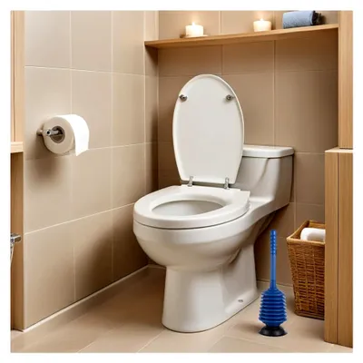 Produktbild von Hochdruck Toilettenpömpel aus PP zur Rohrreinigung im Haushalt, handlich für verstopfte Spülbecken und WCs