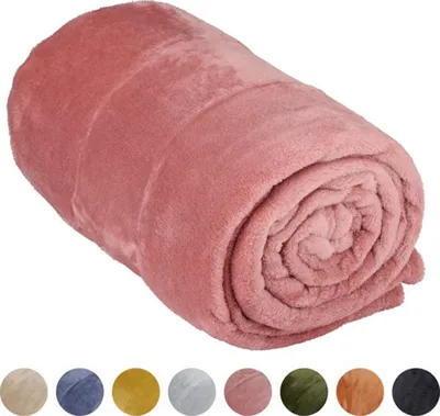 Obrázek produktu pro Arti Casa fleecová deka 150 x 200 CM přehoz na postel - útulná deka - přehoz na pohovku - deka na pohovku pro 1 osobu - dekorace do obývacího pokoje - lze prát v pračce - růžová - fleece/polyester